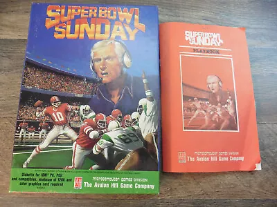 Super Bowl Sunday 1985 PC IBM Version Avalon Hill NO DISCS PARTS ONLY • $9.99