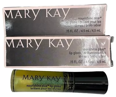 2- Mary Kay Nourishine Plus Lip Gloss Icicle #047928 Retired New In Box! • $15.98