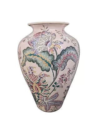 Vintage Toyo Macau Chinese Hand Painted Porcelain Floral Paisley Butterfly Vase • $24.95