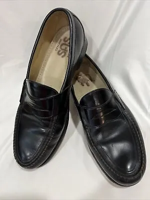 Sas 441284 Mens Black Penny Loafers Sz 12m Leather Upper & Soles • $39.90