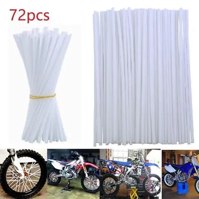 72x White Wheel Spoke Skin Cover Wrap Kit For Motorcycle Motocross Dirt Bike AU • $12.55