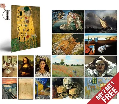 £4.49 • Buy FAMOUS PAINTERS CLASSIC PAINTINGS A4 Poster Fine Art Print Home Cafe Wall Decor