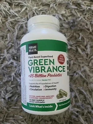 $34.88 • Buy Vibrant Health, Green Vibrance, Plant-Based Superfood , 240 VegiCaps EXP: 5/2024