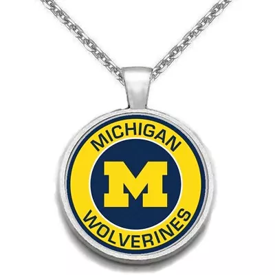 Michigan Wolverines Mens Womens 925 Sterling Chain Necklace A1 • $20.95
