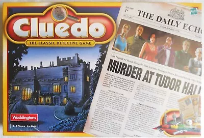 Cluedo Murder At Tudor Hall Classic Family Detective Board Game 2000 NEW SEALED • £14.99