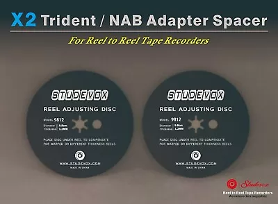 2x Trident / NAB Adapter 98mm*1.2mm Spacer For Reel To Reel Tape Recorders • $11