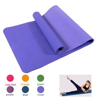 Non-slip TPE Yoga Mat Eco Friendly Exercise Fitness Pilates Gym Dual Layer • $16.19