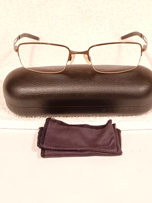$31 • Buy Oakley X5045-0353 Frag Half Rim Pewter Frames 53 19 W/ Hard Case