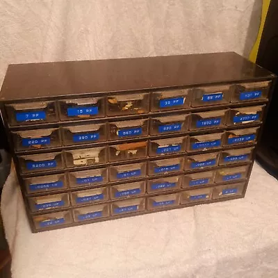 Vintage Box Of Capacitors In Range Of 7pF To 2microF 36 Trays Amateur Radio • $52