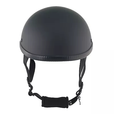 Flat Black Novelty Beanie  Motorcycle Vintage Half Helmet Classic Biker Black • $36.90