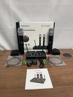 Rybozen K201 Black Wireless Microphone Karaoke Mixer System With Manual • $44.99