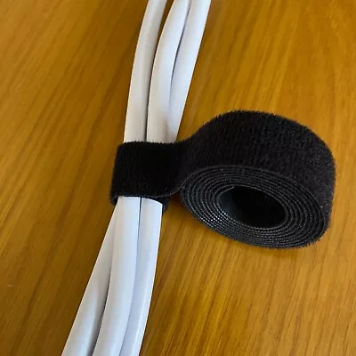 VELCRO® Brand ONE-WRAP Strap 10mm 20mm 25mm Cable Ties Reusable Tidy Hook & Loop • £3.78