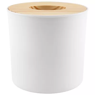 Wooden Cover Round Roll  Tissue Tube Household Removable  Wooden Tissue Box W6U8 • £8.42