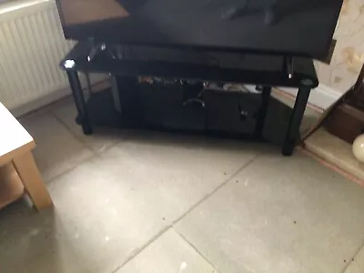 £5 • Buy Large Tv Cabinet Stand Corn Unit In Black Glass