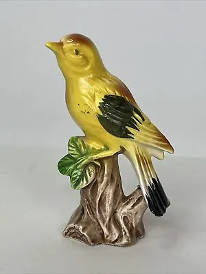 Vintage Yellow Finch Ceramic Bird Japan • $9.99