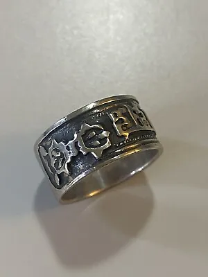 Ring Muslim Islamic Vintage Silver 925 With  Inscription Size 7 #347 • $18