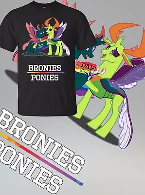 My Little Pony Bronies Over Ponies T Shirt Men's BLACK  • $18.99