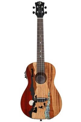 $429 • Buy Luna Vista Deer Acoustic-electric Baritone Ukulele - Gloss Natural