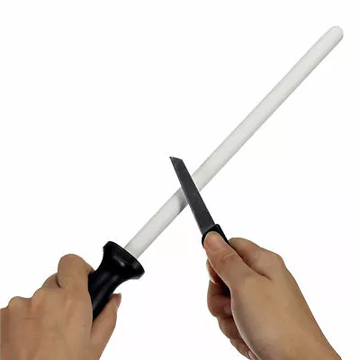 Knife Sharpener Stick Diamond Tungsten Steel Carbide Ceramic Sharpen 12 Inch XL • $76.92