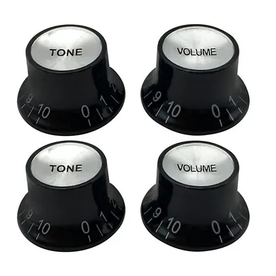 4PCS/SET Gold/Gold Top Hat Volume & Tone Knobs For Gibson Epiphone Les Paul SG • $22.68