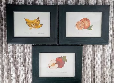 Three Martha Hinson Limited Edition Prints  Serious Fruit  #890 • $30
