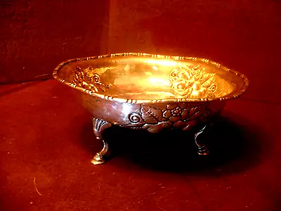 Antique Norway 830 Silver Footed Bowl By Magnus Aase With Fruit Motif • $265