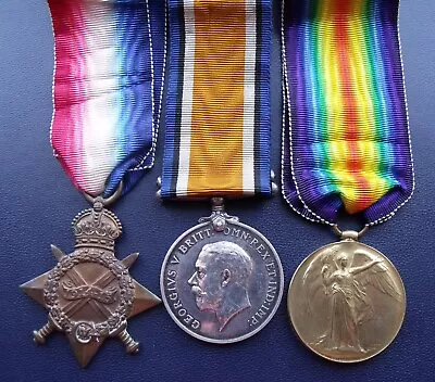 1914-15 Trio Of Medals Swing Mounted On Original Ribbons RE FREE UK P&P • £87