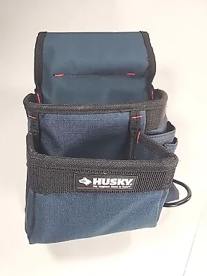 Husky Nail Pouch & Tool Belt 6 Pocket Blue-Green NEW W/ Steel Hammer Holder NICE • $17.95