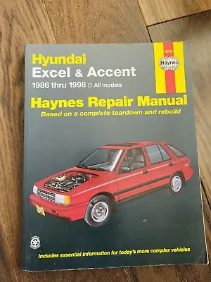 Haynes Hyundai Excel & Accent 1986-1998 Repair Manual 43015 Like New • $10.99