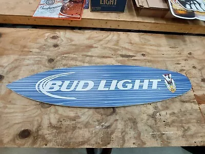 Bud Light Beer Wood Spuds Mackenzie Surfboard Display Bar Pub Sign Large *RARE* • $150