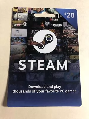 Steam $20 Valve Gift Card Steam Wallet  • $12