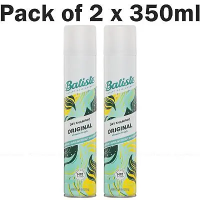 Batiste Dry Shampoo Original Clean Classic Instant Hair Refresh Pack 2 X 350ml • £15.49