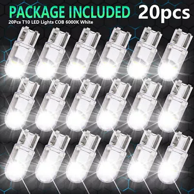 20X Super White T10 194 168 W5W 2825 LED License Plate Interior Light Bulb 6000K • $4.73