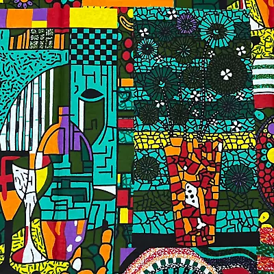 £5.98 • Buy African Fabric Print Cotton Ethnic Beautiful Art Flowers Celebration Material