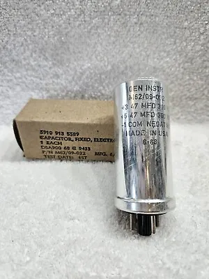 Vintage NOS Electrolytic Metal Can Capacitors 1968! M62 09-032 • $9.99