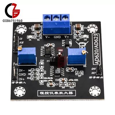 AD620 MCP41010 Programmable Potentiometer Gain Voltage Amplifier Modules Digital • $11.26