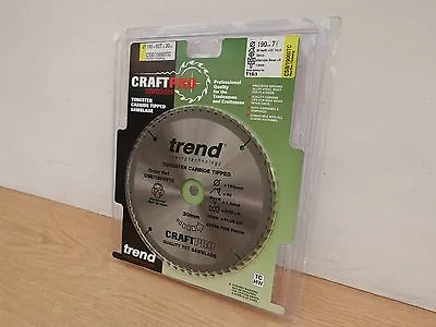 Trend 190mm 60t Tct Thin Kerf Saw Blade Dewalt Dcs575 Dcs578 Csb/19060tc • £18.89