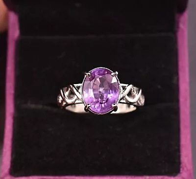 £107.20 • Buy Flawless Royal Purple Sapphire Oval Cut Sterling 925Silver Gemstone Wedding Ring