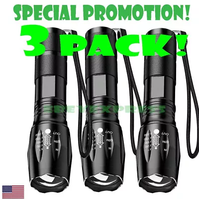 Super-Bright LED Tactical Military LED Flashlight Torch 5 Modes Zoomable • $9.99