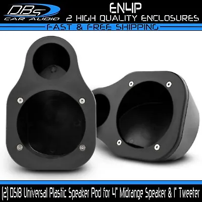 DS18 EN4P Universal Black ABS Plastic 4  Speaker & Tweeter 2-Way Enclosure Pods • $72.95