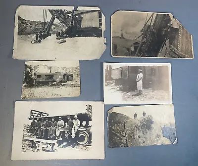 Vtg 1918 Columbia County Ny Lot 6 Photos Occupational Mining Quarry Railway Rppc • $25