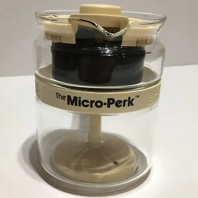 Vintage GEMCO MICRO PERK 2 - 4 Cup Microwave Percolator Coffee Pot Ivory • $14.99