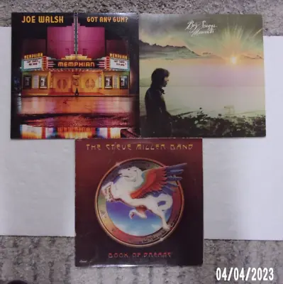 Joe Walshboz Scaggssteve Miller 3 Lp's 2 Nm1 Vg+ • $21