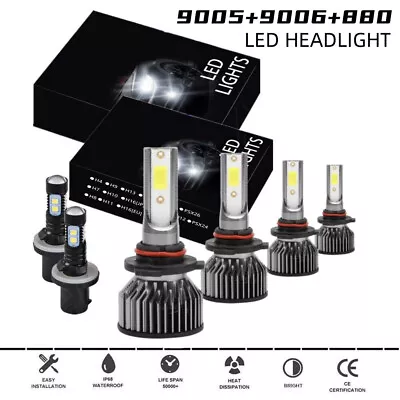 6500K Combo LED Headlight Hi/Lo Fog Light Bulbs Kit Combo For Dodge Stealth 1994 • $40.79