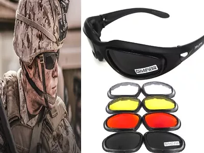 ANSI Airsoft Tactical Military Ballistic Shooting Black Sunglasses 4 Color Lens • $18.03