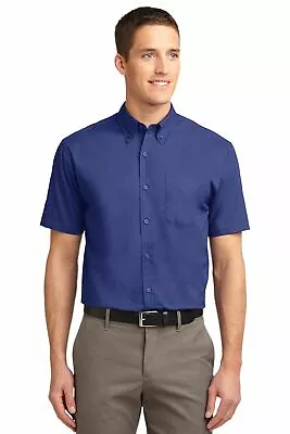 Port Authority Short Sleeve Button Down Easy Care Shirt Sizes XS-6XL S508 • $20.87