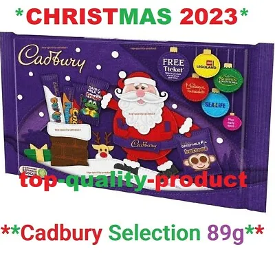 Cadbury Santa Selection Pack 89g Christmas Chocolate Box Bars Xmas Gift Present • £3.89