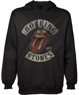 Rolling Stones Tongue Patch 1978 Black Pull Over Hoodie NEW OFFICIAL • $68.96