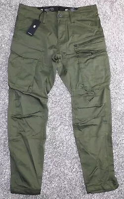 G-Star Rovic Zip 3D Regular Tapered Pants In Dark Bronze Green NEW Size 33x32 • $82