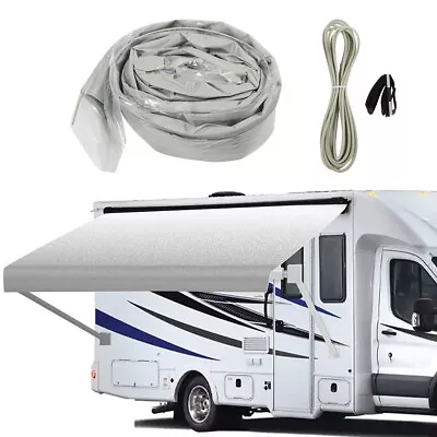 1 Set Weatherproof Vinyl Rv Awning Fabric Replacement For Campers 9-20 Ft • $60.80